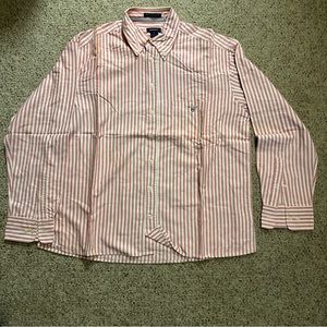 GANT Liberty Poplin Regular Fit Long Sleeve Shirt Pink/White Stripes Long Sleeve